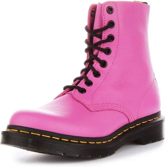 Dr. Martens 1460 Size 8 Pink Pascal Virginia Leather Boots women’s shoes - Picture 3 of 15